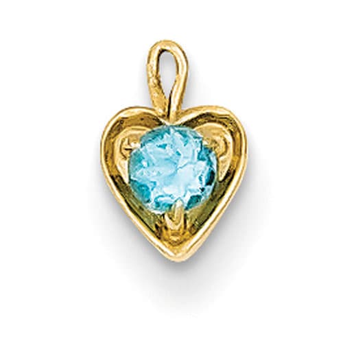 Gemstone Classics&#40;tm&#41; 14kt. Synthetic December Birthstone Charm - image 