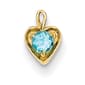 Gemstone Classics&#40;tm&#41; 14kt. Synthetic December Birthstone Charm - image 1