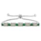 Gianni Argento Silver Lab Emerald & Oval Opal Adjustable Bracelet - image 1
