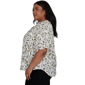 Plus Size Emaline La Vita Costiera Elbow Sleeve Floral Blouse - image 4