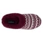 Womens Cuddl Duds® Fair Isle Faux Fur Collar Knit Clog Slippers - image 4