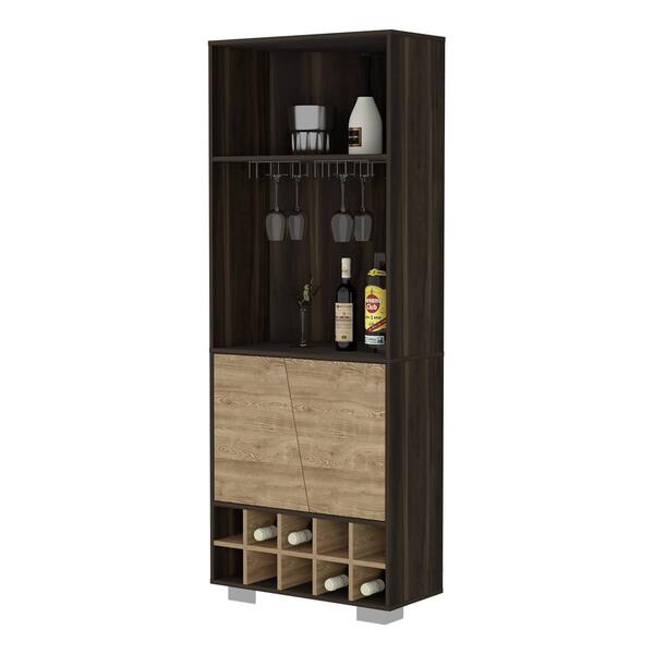 FM FURNITURE Bahamas Dark Oak Corner Bar - image 