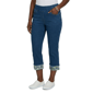 Petite Alfred Dunner Indigo Girls Floral Hem Pull On Jeans - image 3