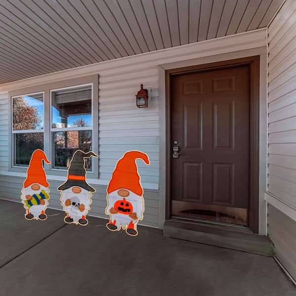 National Tree 30in. Halloween LED Gnome Trio