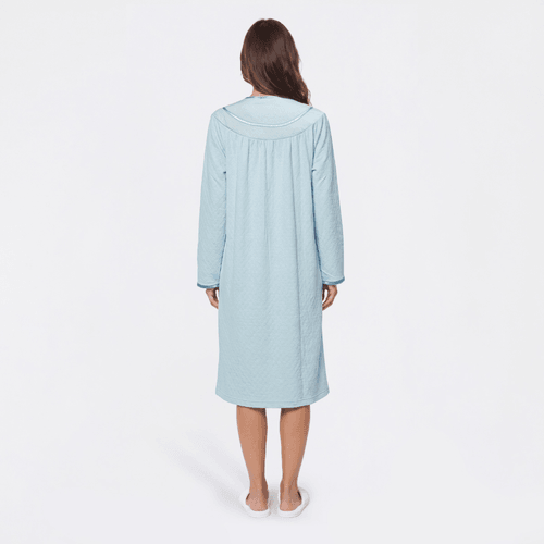 Womens Jasmine Rose Long Sleeve Double Knit Snap Robe