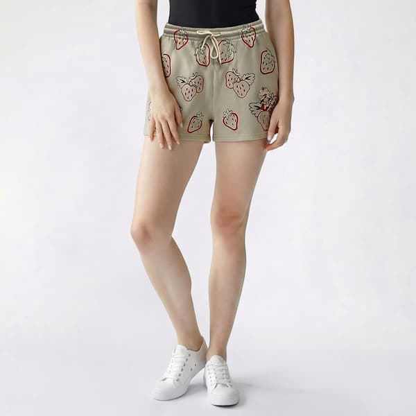 Juniors Freeze Strawberry Shortcake Oversized Shorts - image 