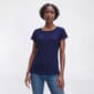 Womens Emily Daniels Cap Sleeve Shoulder Button Texture Blouse - image 1