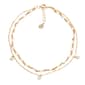 Barefootsies Gold Over Brass 2-Strand CZ Chain Anklet - image 1