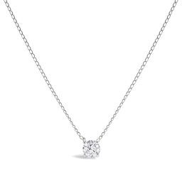 Haus of Brilliance White Gold Floating Lab Grown Diamond Necklace
