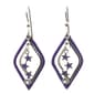 Silver Forest Silver & Purple Diamond-Shaped Star Spray Earrings - image 1
