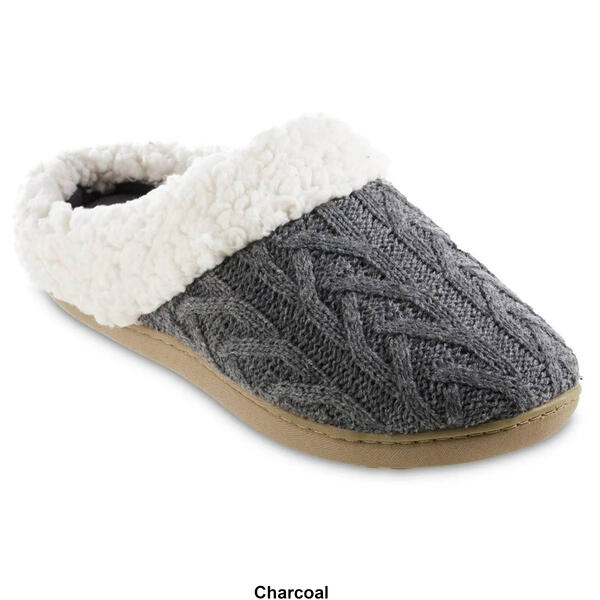 Womens Isotoner&#174; Cable Knit Alexis Clog Slippers
