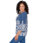 Womens Alfred Dunner Classics 3/4 Sleeve Keyhole Floral Blouse - image 4
