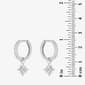 Forever New Sterling Silver CZ Starburst Dangle Earrings - image 3