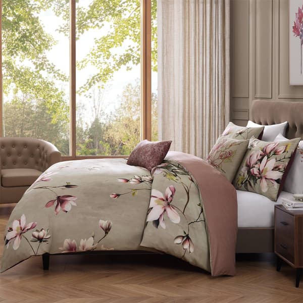 Bebejan&#174; Purple Lilies Cotton 5pc. Reversible Comforter Set