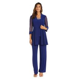 Womens R&amp;M Richards Bead Neck Pant Set