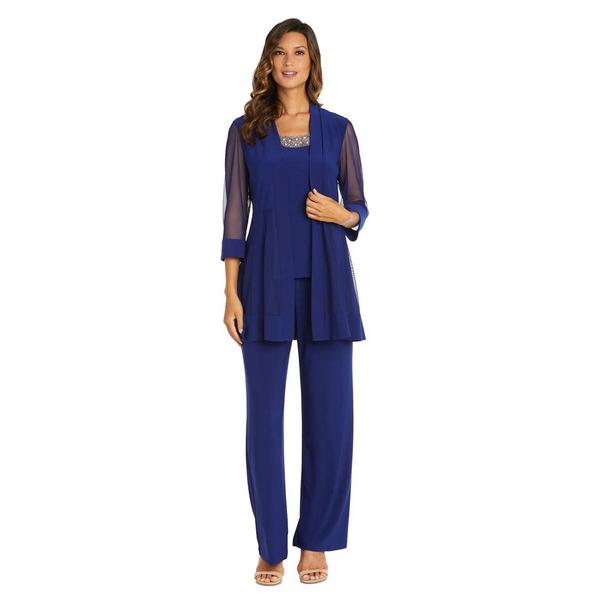 Womens R&amp;M Richards Bead Neck Pant Set - image 