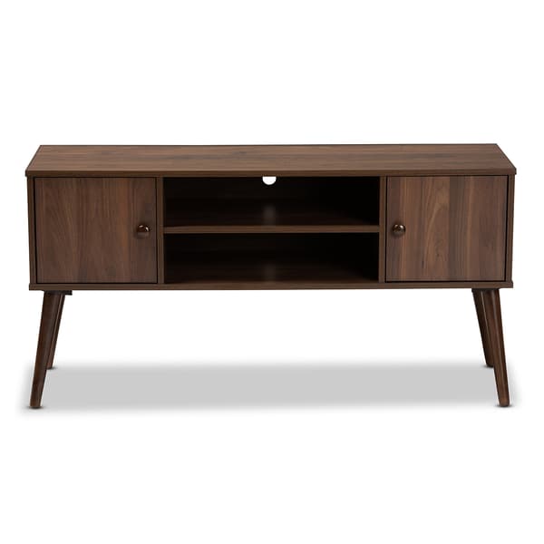 Baxton Studio Alard 2 Door Walnut TV Stand