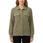 Womens Cure Long Sleeve Rib Hacci 2 Pocket Button Front With Col - image 1