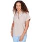 Petite Hearts of Palm Cool & Collected Stripe Woven Blouse - image 3