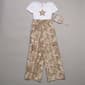 Girls (7-16) No Comment Short Sleeve Star Camo Paperbag Jumpsuit - image 1