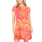 Petites MSK Short Sleeve Print Ity Grommet Trim Dress - image 1
