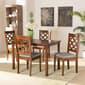 Baxton Studio Ramiro Grey/Walnut Brown Wood 5pc. Dining Set - image 7