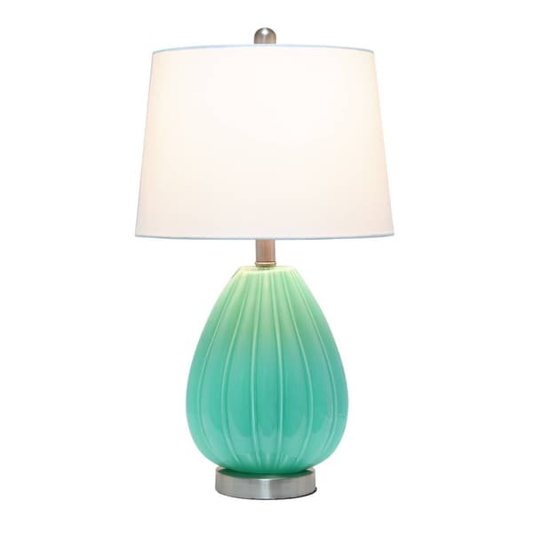 Lalia Home Pleated Table Lamp w/White Fabric Shade