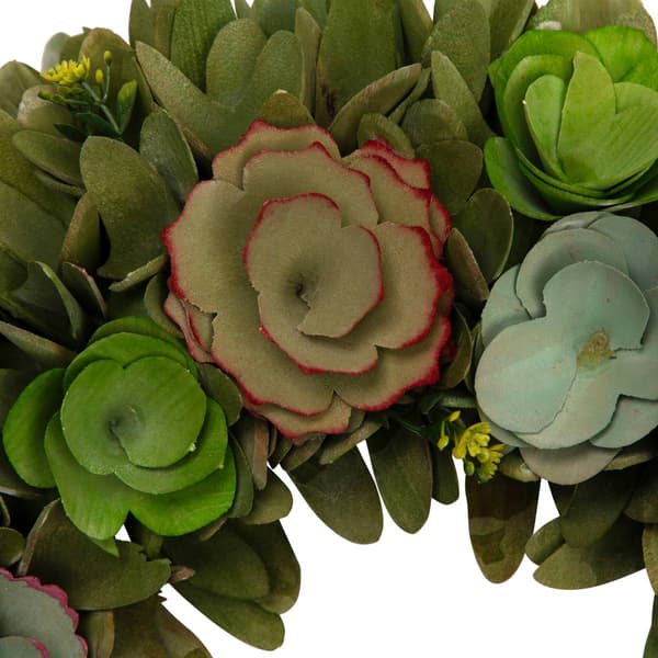 Northlight Seasonal Wooden Mini Flowers Artificial Spring Wreath