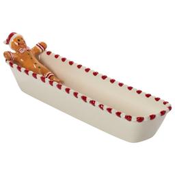 Home Essentials 15 In Oval Boat with 3D Gingerbread