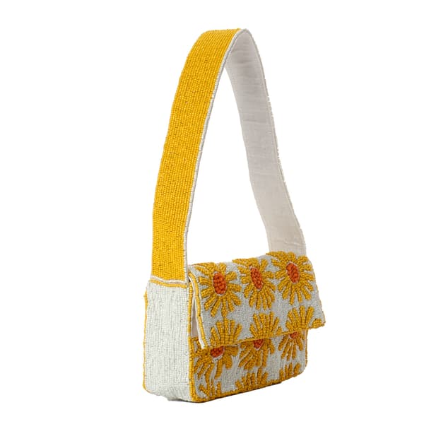 SOL and MER Daisy Beaded Shoulder Bag