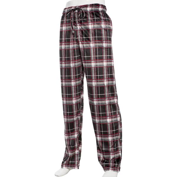 Mens Big & Tall Preswick & Moore Plaid Pajama Pants - Red/White - image 
