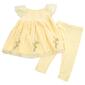 Baby Girl &#40;12-18M&#41; Biscotti Baby Dotted Mesh Dress & Legging Set - image 1