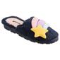 Womens Kensie Faux Fur Slippers - Navy - image 1