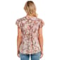 Womens Absolutely Famous Short Flutter Sleeve Square Neck Blouse - image 2