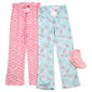 Girls (7-16) Sleep On It(R) 2pk. Roses/Bows Pajama Pants w/ Socks - image 1