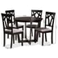 Baxton Studio Telma Modern Dark Brown Wood 5pc. Dining Set - image 9