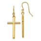 Gold Classics&#40;tm&#41; 14kt. Gold Shepherd Hook Cross Dangle Earrings - image 1