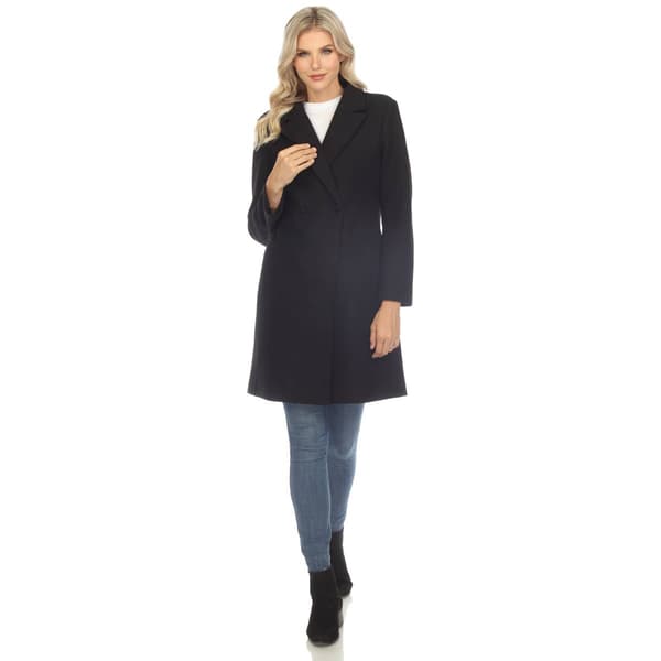 Womens White Mark Classic Walker Coat