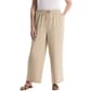 Plus Size Rafaella Pull On Tie Waist Wide Leg Pants - image 1
