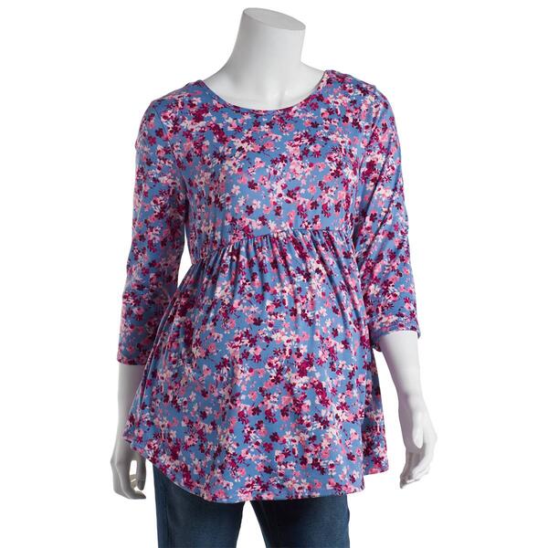 Womens Due Time 3/4 Sleeve Cross Back Maternity Blouse - image 