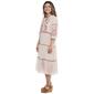 Womens Figueroa & Flower Elbow Sleeve Embroidered Tier Dress - image 4