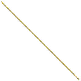 Gold Classics&#8482; 10kt. Yellow Gold Semi Solid Figaro Chain Bracelet