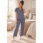 Womens Danskin Short Sleeve Solid Notch Collar Pajama Set - image 1