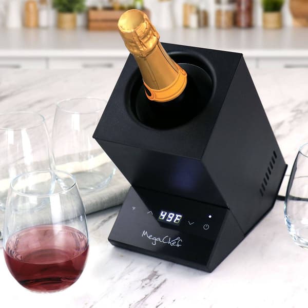 MegaChef Electric Black Wine Chiller w/ Digital Display