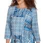 Womens Alfred Dunner Classics 3/4 Sleeve Patchwork Blouse - image 5
