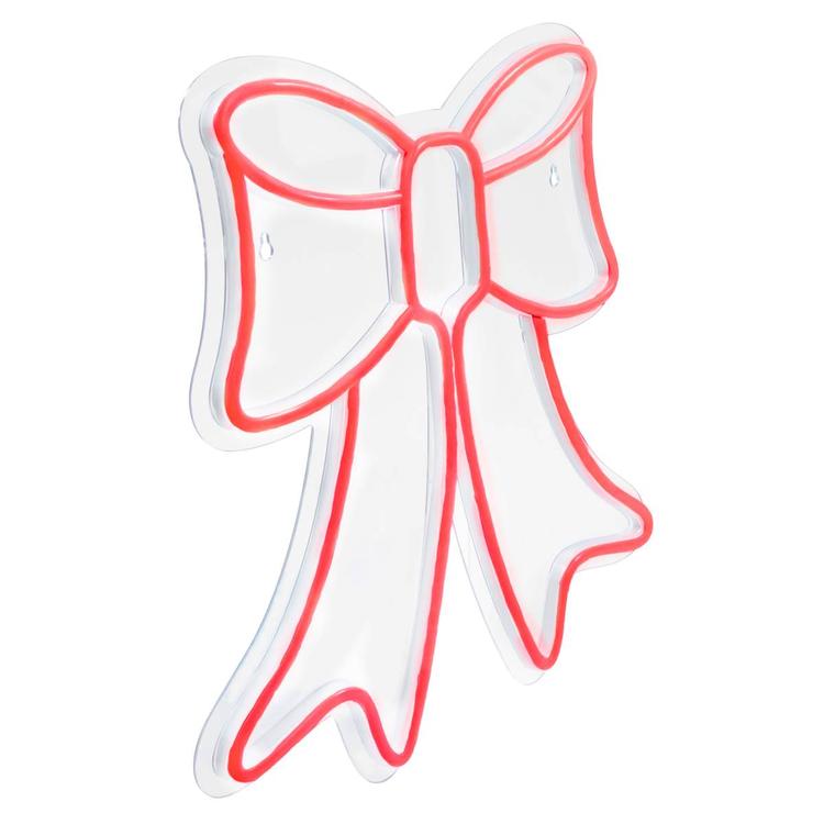 Northlight Seasonal 15in. LED Neon Bow Christmas Window Décor