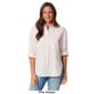 Womens Gloria Vanderbilt Amanda Long Roll Sleeve Button Front Top - image 5
