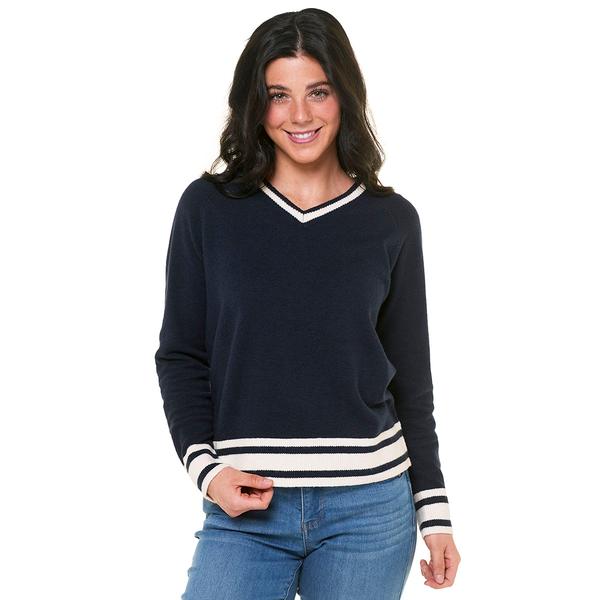 Petite Preswick & Moore(R) Long Sleeve V-Neck Sweater - image 