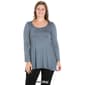 Plus Size 24/7 Comfort Apparel Poised Long Sleeve Swing Tunic - image 7