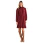 Womens Luxology Long Sleeve Mock Neck Clip Dot Dress - image 1